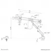 Neomounts DS75-450WH2 Monitor arm 17-32 inch - gas spring - Topfix - 180°-stop