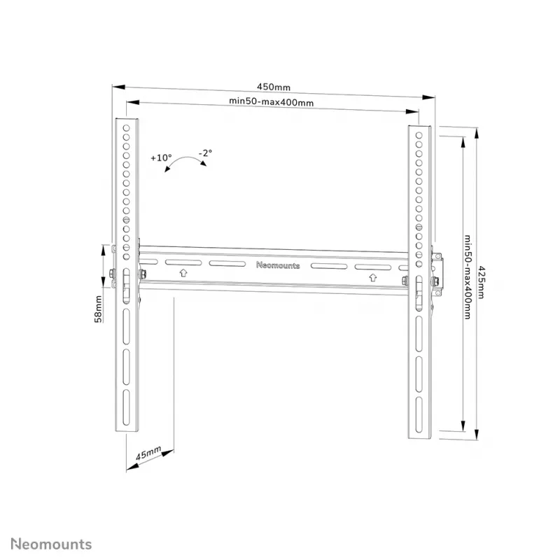 Neomounts WL35-350BL14 TV mount wall 32-65 inch - tiltable - lockable - easy install