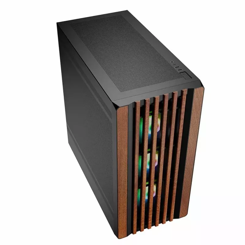 PC Case Sharkoon REBEL C70M RGB Full Tower Black, Wood