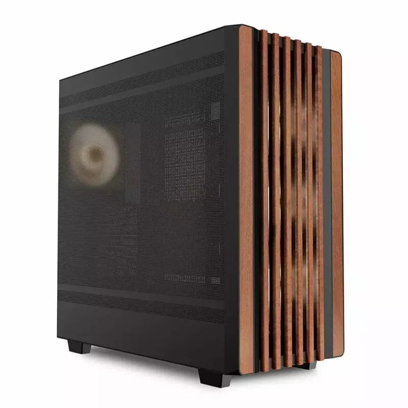 PC Case Sharkoon REBEL C70M RGB Full Tower Black, Wood