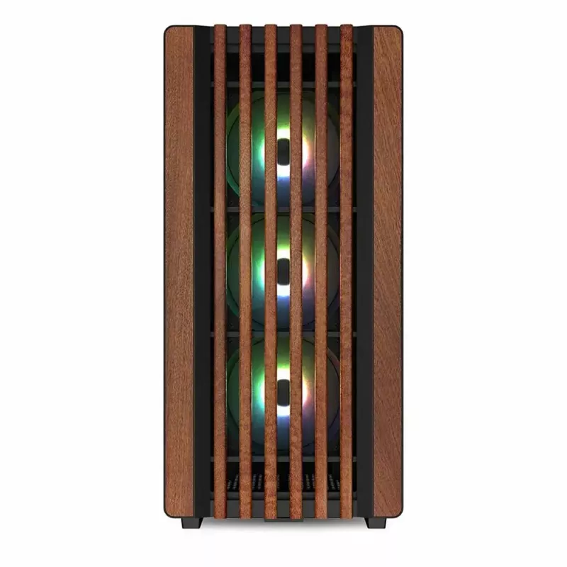 PC Case Sharkoon REBEL C70M RGB Full Tower Black, Wood