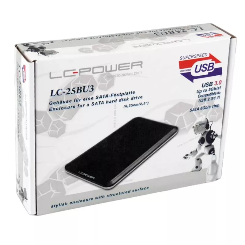 LC-POWER HDD Enclosure Lc-25bu3 - USB 3.0 6,35cm/2.5in Black