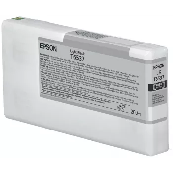 Epson T6537 Light Black Ink Cartridge (200ml), Light black, Pigment-based ink, 200 ml, 1 pc(s)