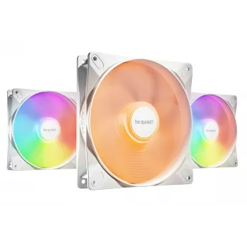 bequiet! LIGHT WINGS LX 140mm PWM 3-Pack White — 140×25 mm fans, 1200 RPM, 95 m³/h, RGB LEDs