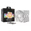 bequiet! LIGHT WINGS LX 140mm PWM 3-Pack White — 140×25 mm fans, 1200 RPM, 95 m³/h, RGB LEDs