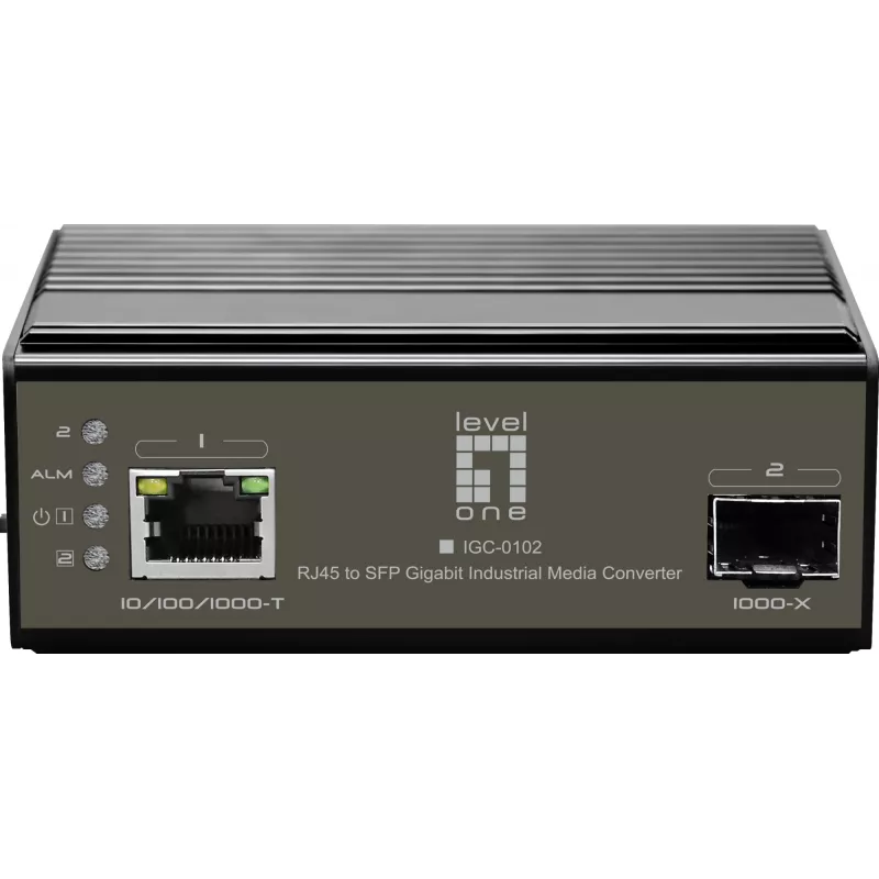 LevelOne IGC-0102 network media converter 1000 Mbit/s Black