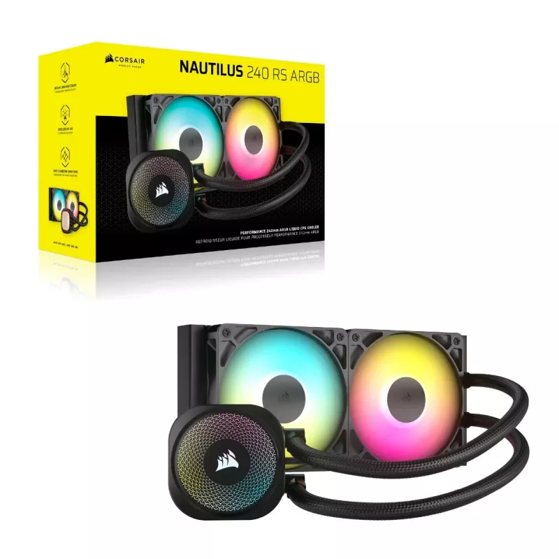 CORSAIR Nautilus 240 Rs ArGB Liquid Processor All-in-one Liquid Cooler Black