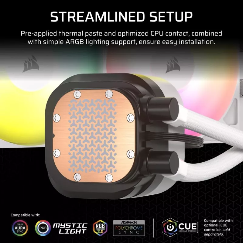 CORSAIR Nautilus 240 Rs ArGB Liquid Processor All-in-one Liquid Cooler Black