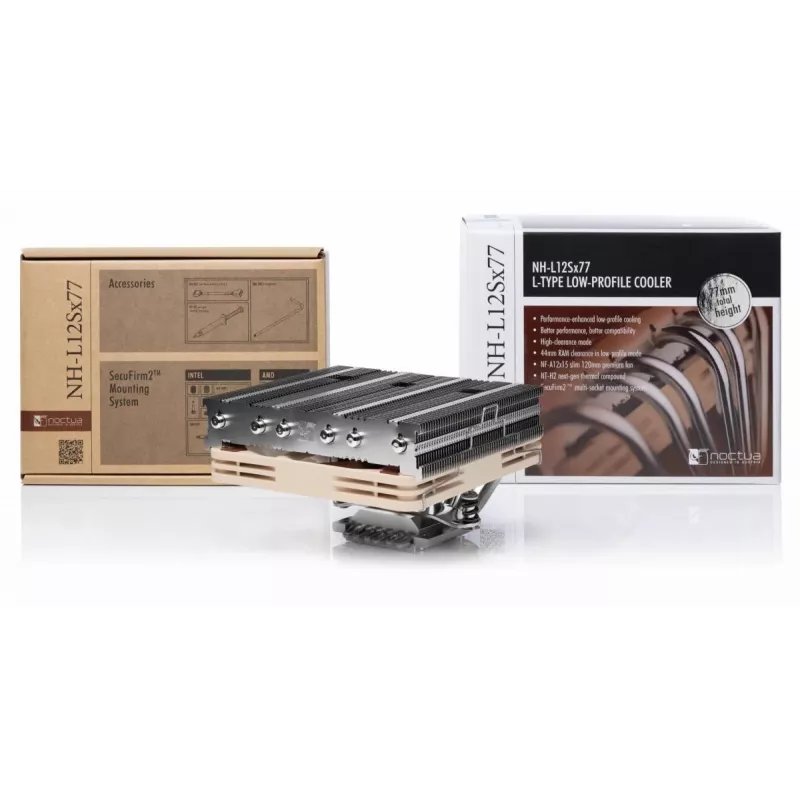 Heatsink/Radiator Noctua NH-L12SX77 12 cm Beige Nickel 450-1850 RPM