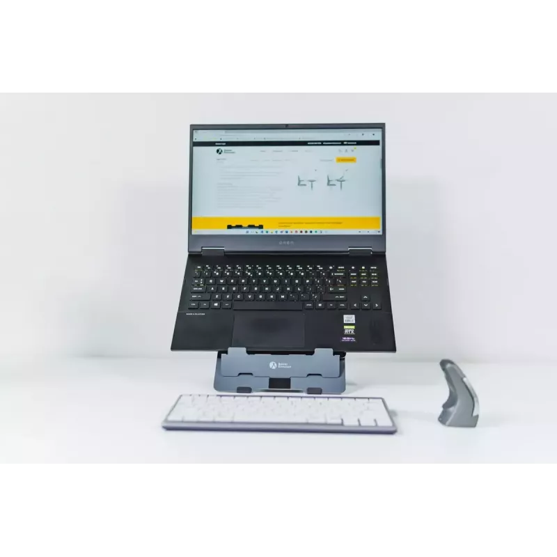 Laptop stand BakkerElkhuizen FlexTop 170 Black Dark Grey Aluminium Rubber Steel