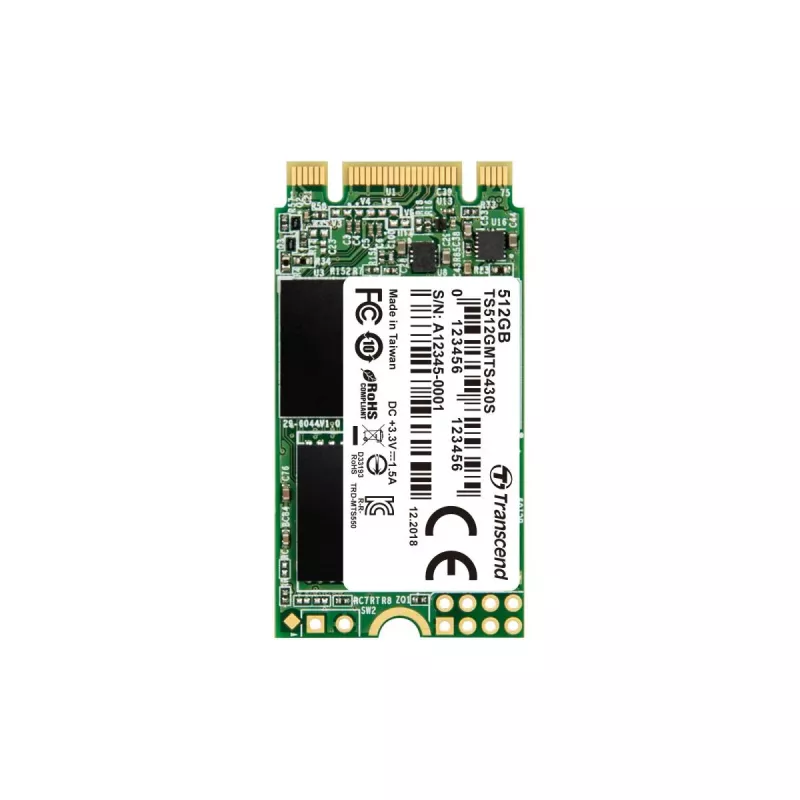 TRANSCEND SSD 430s 512GB M.2 2242 SATA Ill 6gb/s 3D Nand Flash