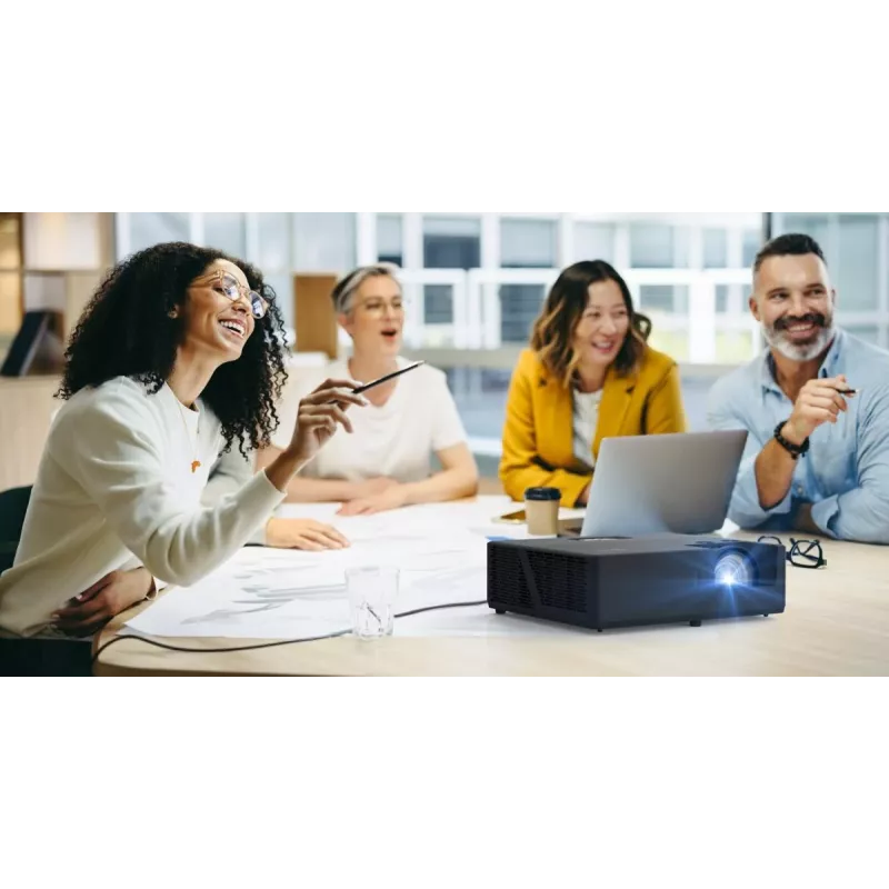 Optoma ZU607TST Short Throw Laser Projector, DLP, WUXGA 1920x1200, 6000 ANSI Lumens, Black