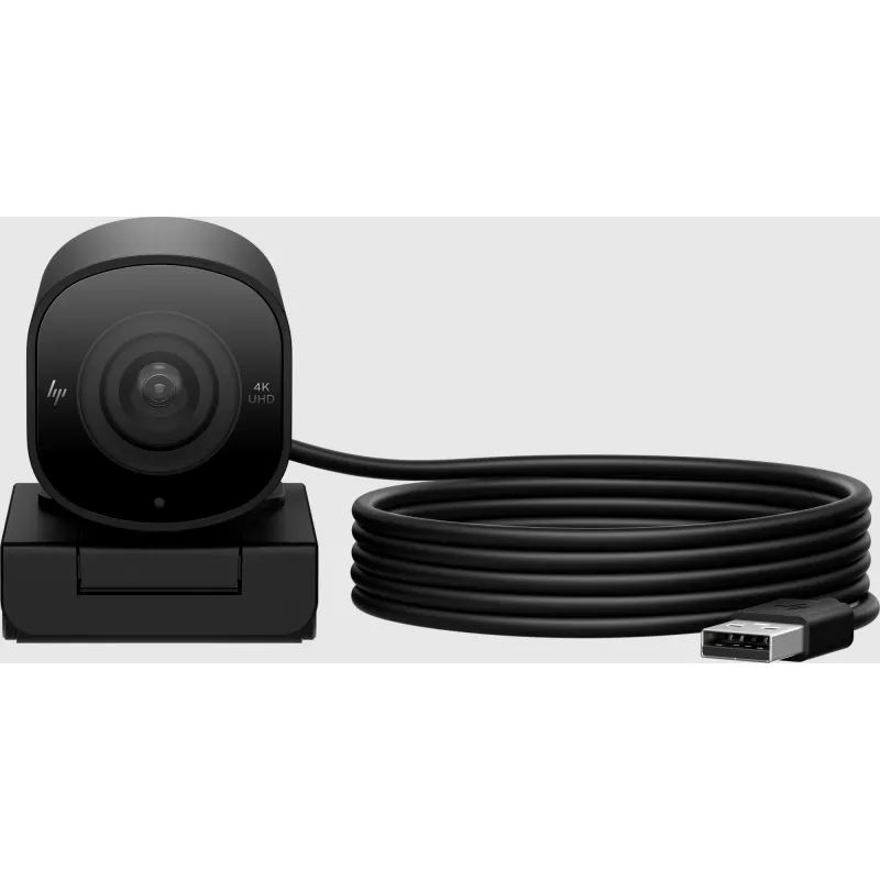 HP 965 4K Streaming Webcam, 8 MP, 3840 x 2160 pixels, Full HD, 60 fps, 1280x720@30fps, 1280x720@60fps, 1920x1080@30fps, 1920x1080@60fps, 3840x2160@30fps, USB