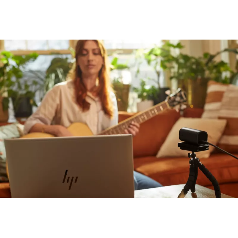 HP 965 4K Streaming Webcam, 8 MP, 3840 x 2160 pixels, Full HD, 60 fps, 1280x720@30fps, 1280x720@60fps, 1920x1080@30fps, 1920x1080@60fps, 3840x2160@30fps, USB