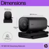HP 965 4K Streaming Webcam, 8 MP, 3840 x 2160 pixels, Full HD, 60 fps, 1280x720@30fps, 1280x720@60fps, 1920x1080@30fps, 1920x1080@60fps, 3840x2160@30fps, USB