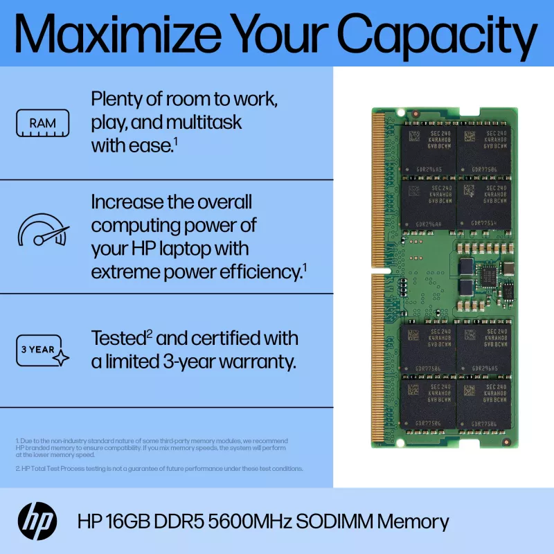 Memory module HP 16GB DDR5 5600 SODIMM 1 x 16 GB 5600 MHz