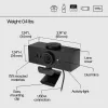 HP 620 FHD Webcam, 4 MP, 1920 x 1080 pixels, Full HD, 60 fps, 720p, 1080p, 5x