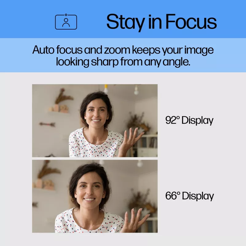 HP 620 FHD Webcam, 4 MP, 1920 x 1080 pixels, Full HD, 60 fps, 720p, 1080p, 5x