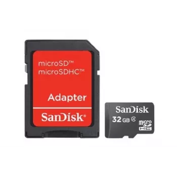 WESTERN DIGITAL SanDisk Micro Sdhc Memory Card Class 4 32GB + Sd Adapter