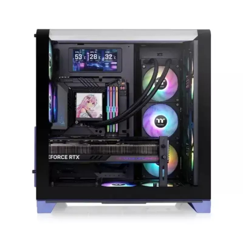 Computer case Thermaltake CA-11F-00MNWN-00 Midi Tower Blue PS2 support