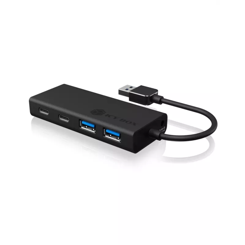 ICY BOX IB-HUB1426-U3 USB 3.2 Gen 1 (3.1 Gen 1) Type-A 5000 Mbit/s Black