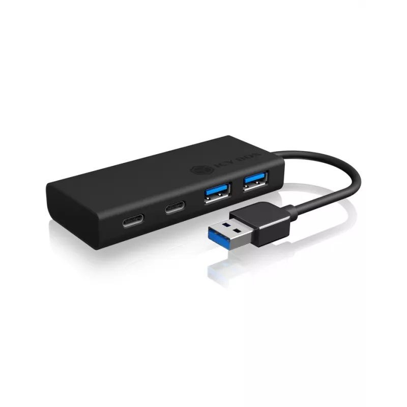 ICY BOX IB-HUB1426-U3 USB 3.2 Gen 1 (3.1 Gen 1) Type-A 5000 Mbit/s Black