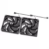 THERMALTAKE PC Cooling Fan - CT120 - 12cm - Black - 2 Pack