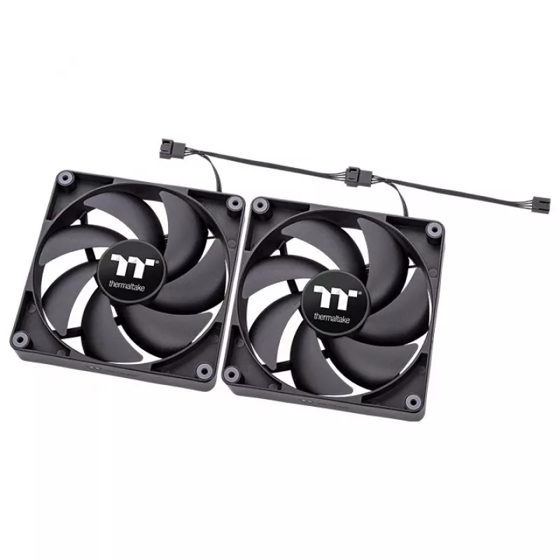 THERMALTAKE PC Cooling Fan - CT120 - 12cm - Black - 2 Pack