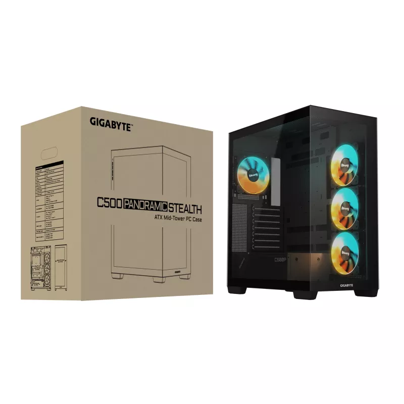 GIGABYTE C500 PANORAMIC STEALTH Midi Tower Black