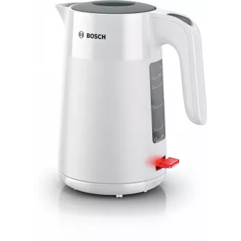 Electric kettle Bosch TWK2M161, 1.7 L, 2400 W, white, plastic housing, 360° base