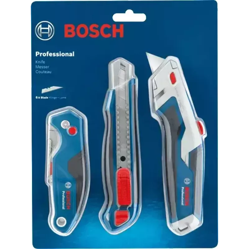 Bosch 1 600 A02 7M4 utility knife Blue, Stainless steel Folding blade knife