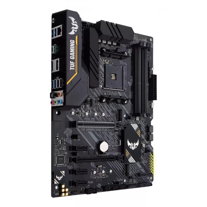 Motherboard ASUS TUF GAMING B450-PLUS II ATX, AMD B450, Socket AM4, 4×DIMM DDR4, 128GB, 1×M.2, 6×SATA, HDMI 2.0b, DP1.2, Gigabit LAN