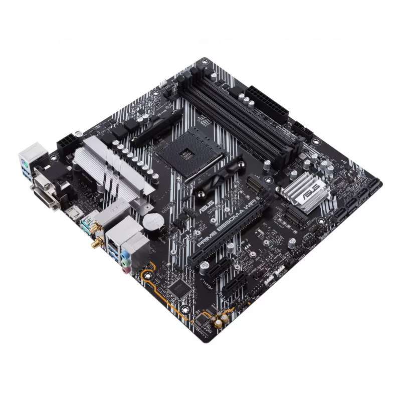Motherboard ASUS PRIME B550M-A WIFI II micro ATX — AMD B550, Socket AM4, DDR4, 4 DIMM, Wi‑Fi 6, Bluetooth 5.2, 2x M.2, HDMI 2.1