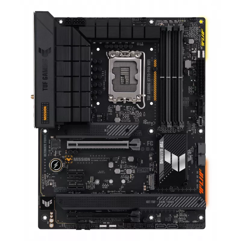 Motherboard ASUS TUF GAMING H770-PRO WIFI — Intel H770, LGA 1700, ATX, DDR5, 4x DIMM, 128GB, Wi‑Fi 6, 2.5Gb LAN, 4x M.2