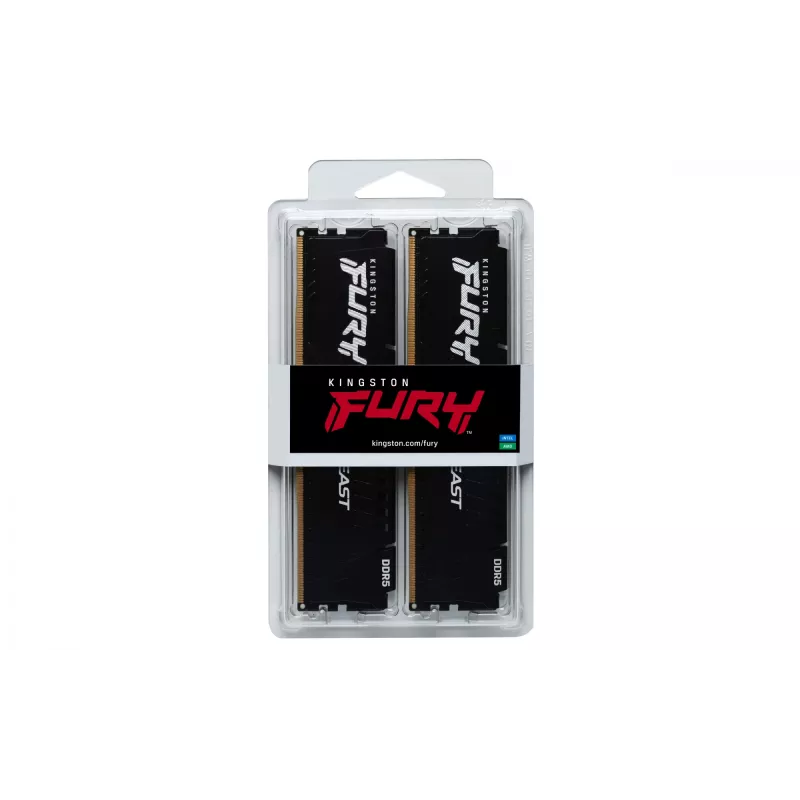Kingston Technology FURY Beast 64GB 5200MT/s DDR5 CL40 DIMM (Kit of 2) Black