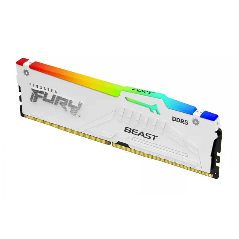 Kingston Technology FURY Beast 32GB 6000MT/s DDR5 CL30 DIMM (Kit of 2) White RGB EXPO