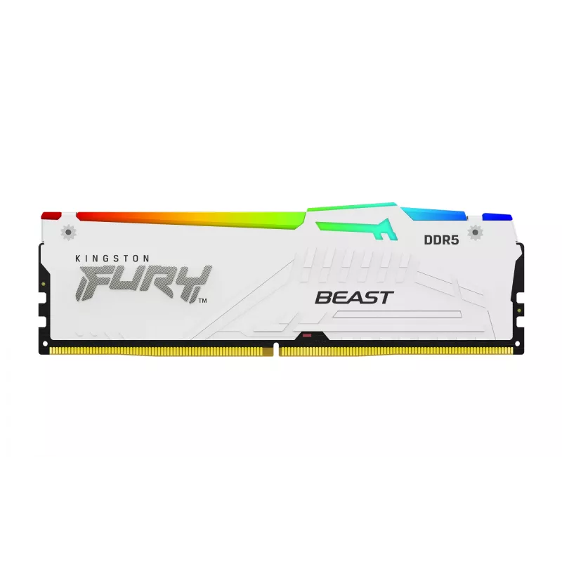 Kingston Technology FURY Beast 32GB 6000MT/s DDR5 CL30 DIMM (Kit of 2) White RGB EXPO