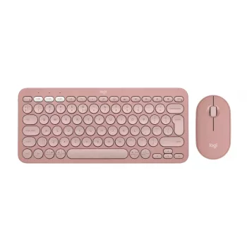 Logitech Pebble 2 Combo Wireless Keyboard Mouse Pink QWERTY