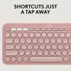 Logitech Pebble 2 Combo Wireless Keyboard Mouse Pink QWERTY
