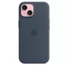 Cover Apple iPhone 15 Silicone Case with MagSafe Storm Blue