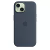 Cover Apple iPhone 15 Silicone Case with MagSafe Storm Blue