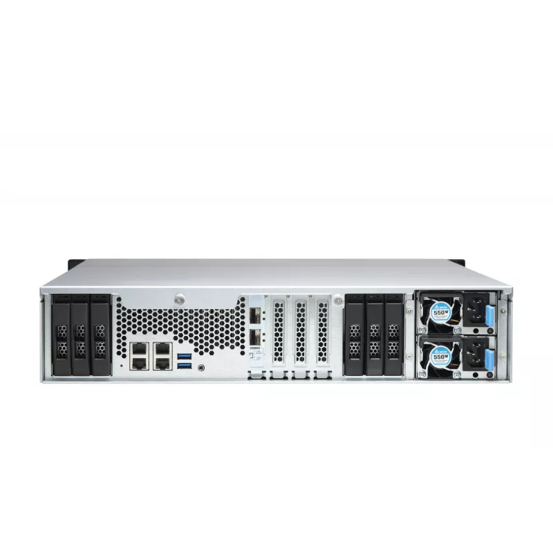QNAP TS-H1886XU-RP-R2 NAS Rack (3U) Intel® Xeon® D D-1622 32 GB DDR4 0 TB QuTS hero Black, Grey