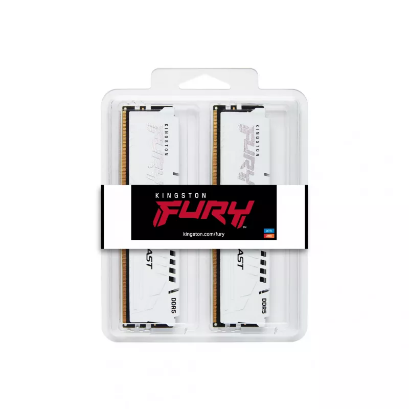 Kingston Technology FURY Beast 32GB 6000MT/s DDR5 CL30 DIMM (Kit of 2) White EXPO