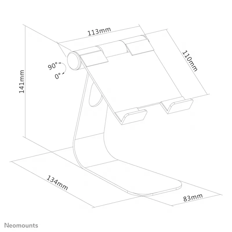 Neomounts DS15-050SL1 Tablet stand up to 11 inch - foldable - universal