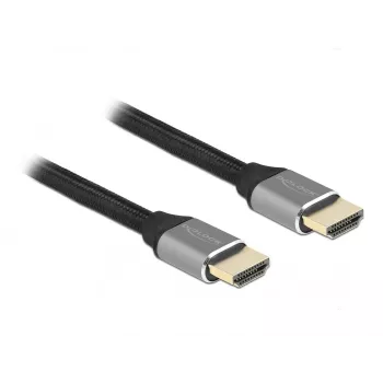 DELOCK Ultra High Speed HDMI Cable - A Male / A Male - 48 Gbps 8K 60 Hz - 3m - Grey