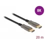 DELOCK Active Optical HDMI Cable - A Male - A Male - 8K 60 Hz - 20m - Black