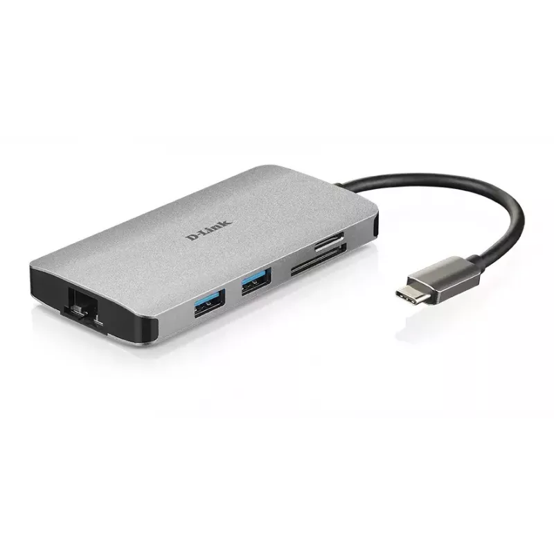 D-Link 8-in-1 USB-C Hub with HDMI/Ethernet/Card Reader/Power Delivery
