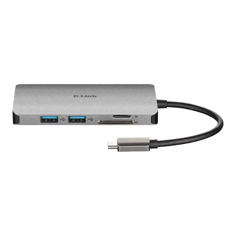 D-Link 8-in-1 USB-C Hub with HDMI/Ethernet/Card Reader/Power Delivery