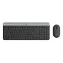 LOGITECH Slim Wireless Keyboard And Mouse Combo Mk470 - Graphite - Azerty Belgian