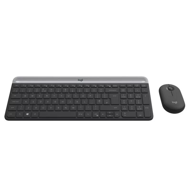 LOGITECH Slim Wireless Keyboard And Mouse Combo Mk470 - Graphite - Azerty Belgian